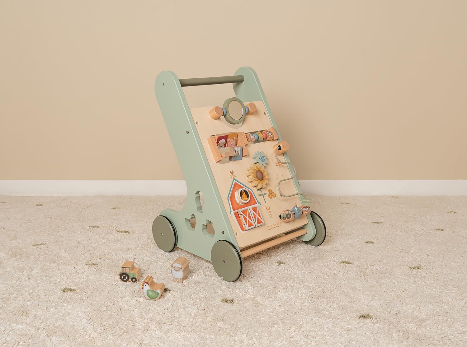 Little Dutch Little Farm 7132 - Carrello in legno FSC, colore: Verde