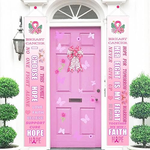 Miniatura 4 de 2 lazos de concientización sobre el cáncer de mama para corona, lazos de corona de animación para concientización sobre el cáncer de mama, lazos