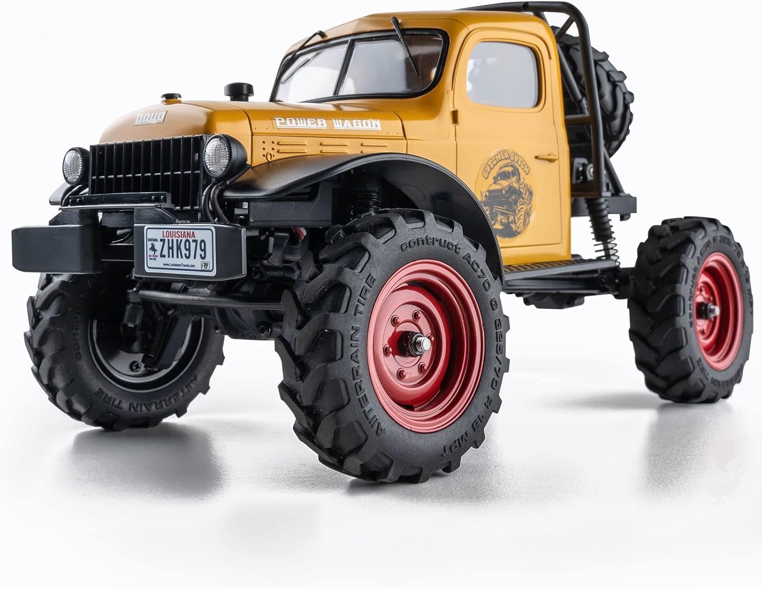 FMS 1/24 RC Rock Crawler, FCX24 Power Wagon 4WD RC Semi Truck W/ 2.4GHz Remote, RTR Offroad RC Car for Adults Hobby Gifts Toys (Yellow)