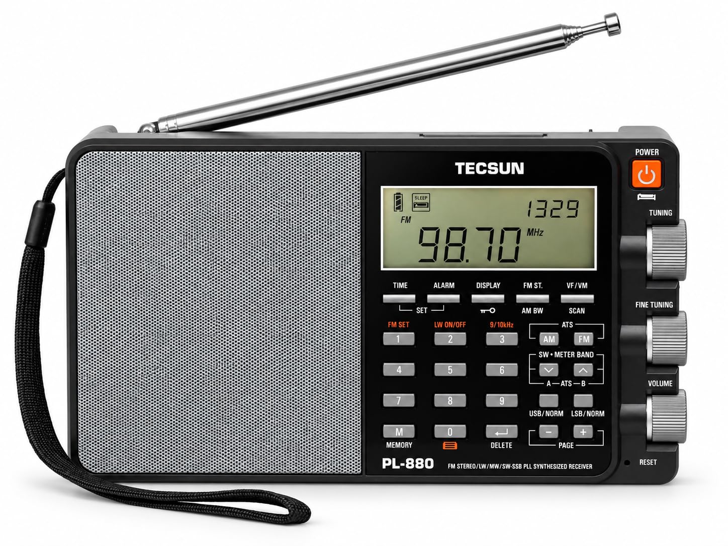 Tecsun PL880 Portátil Digital PLL Dual Conversion AM/FM, Rádio