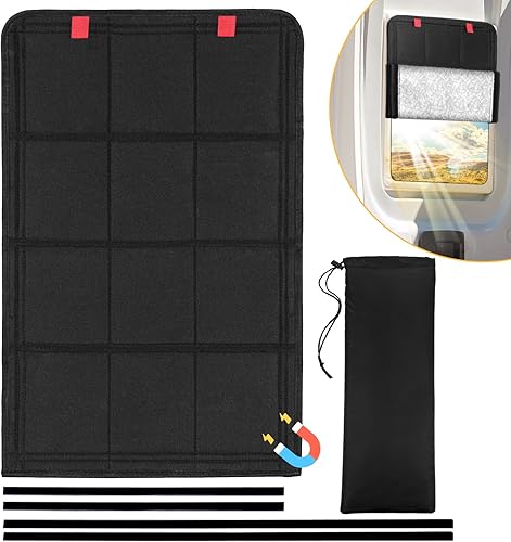 Miniatura 21 de Persiana para ventana de puerta de caravana, cubierta opaca plegable para caravana, protección contra rayos UV, cubierta de ventana de puerta