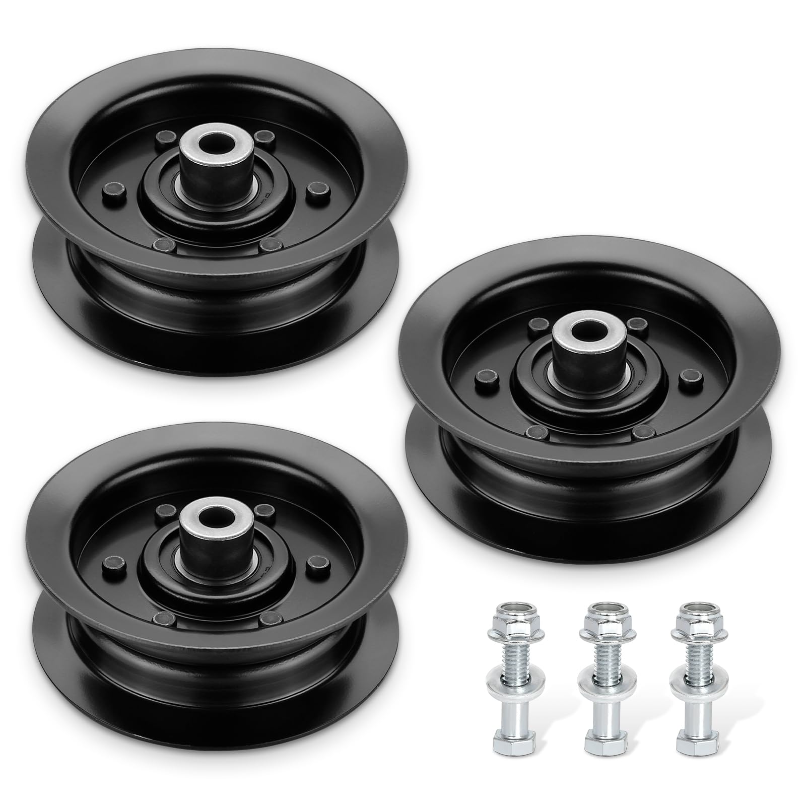 106-2175 132-9420 12901 Flat Idler Pulley 42-50 Inch Deck, 3PK | Compatible with Toro TimeCutter SS5000 SS5060 MX5050 MX5060-picture-13