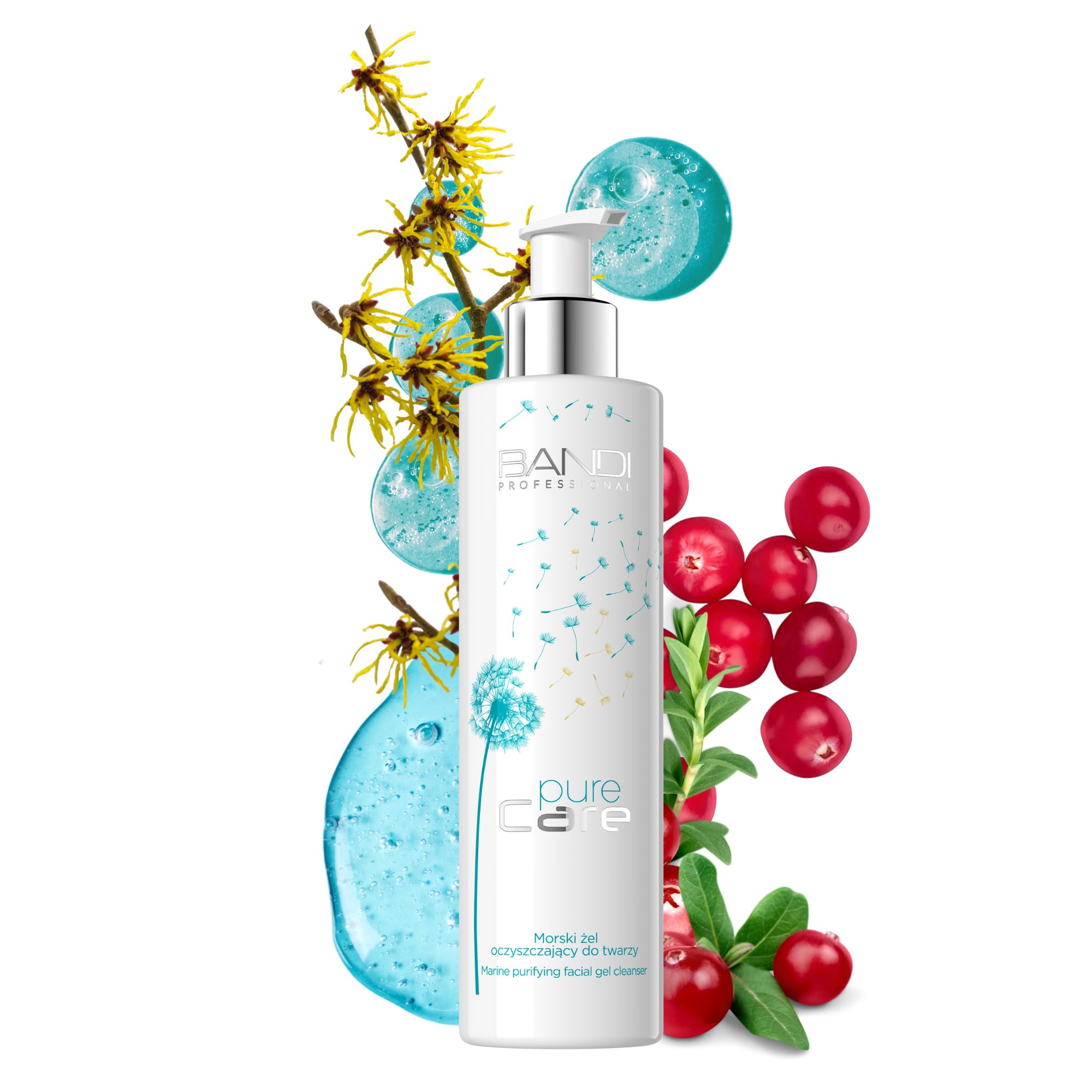 Bandi Marine Hyaluronic Acid Stimulator Witch Hazel Gentle Cleanser Hydrating Makeup Remover for All Skin Types Purifying Face Wash for Clear Radiant Skin