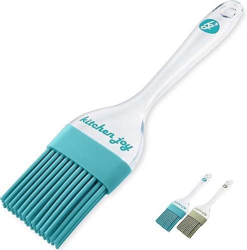 Cepillo de silicona verde azulado para cocinar y hornear cepillo para hornear para aceite y salsa cepillo para parrilla de barbacoa y alegría de