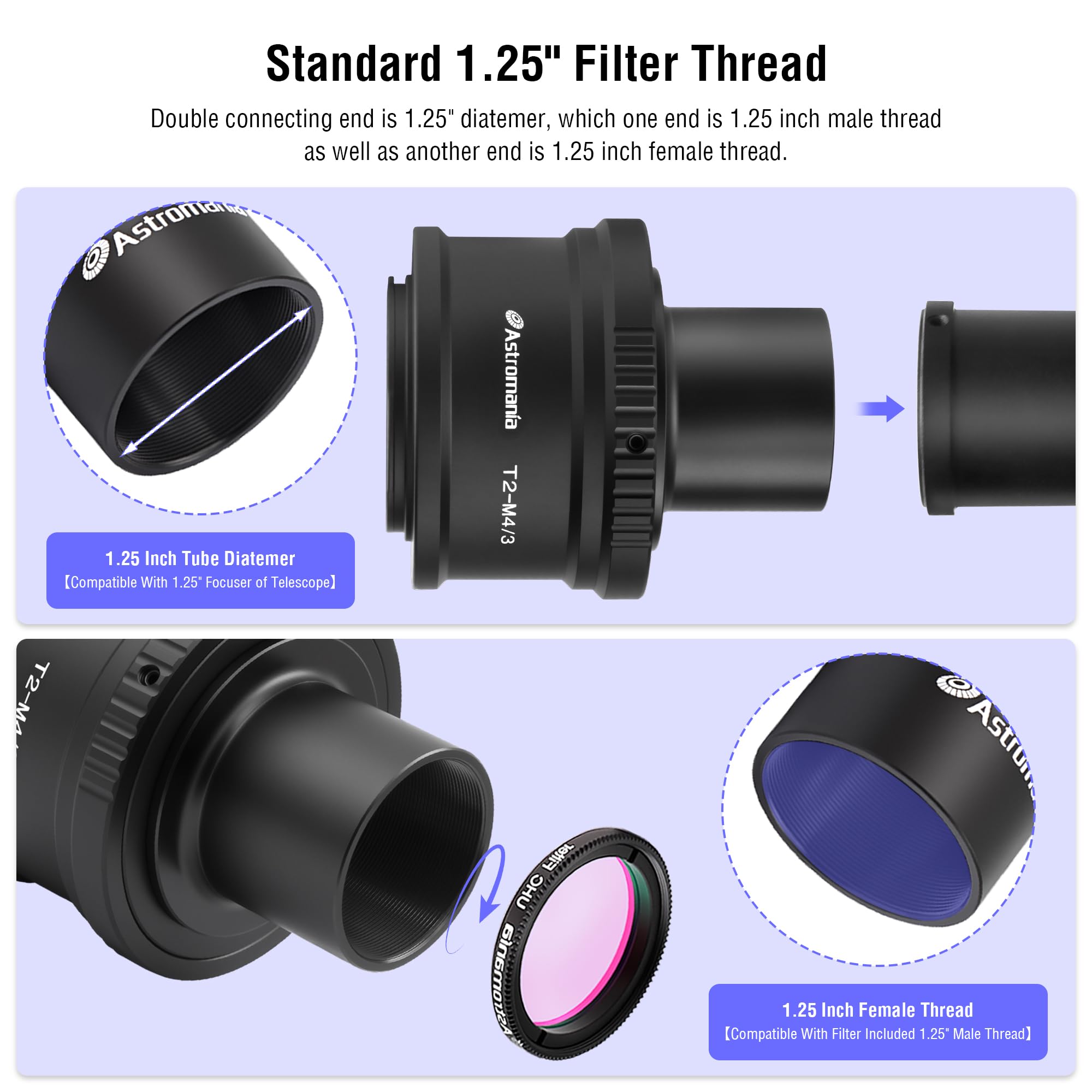 Amazon.com : Astromania T T2 Mount and M42 to 1.25