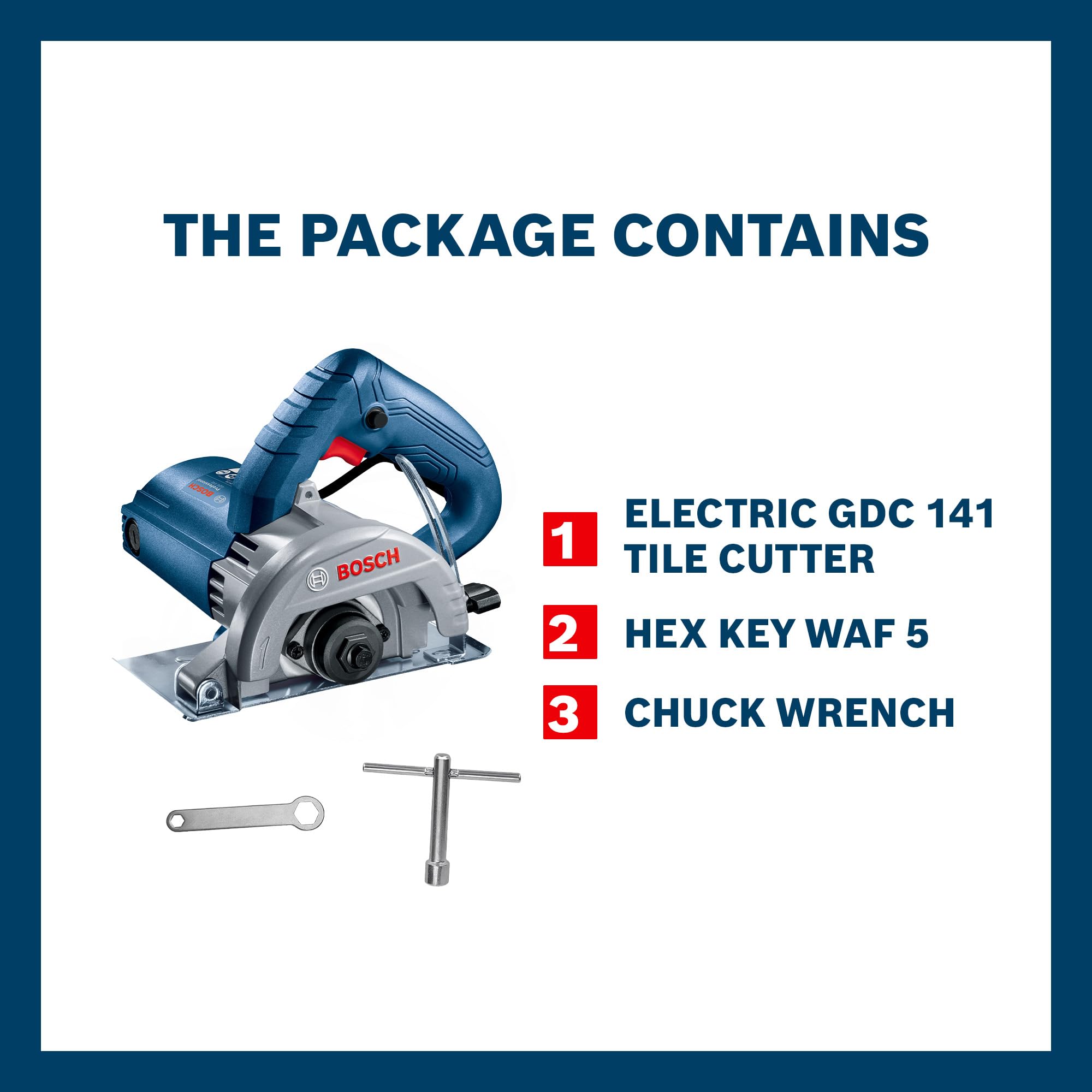 Bosch GDC141-1400 Watt 125 mm Cortador de azulejos de diamante/mármol (enchufe indio)