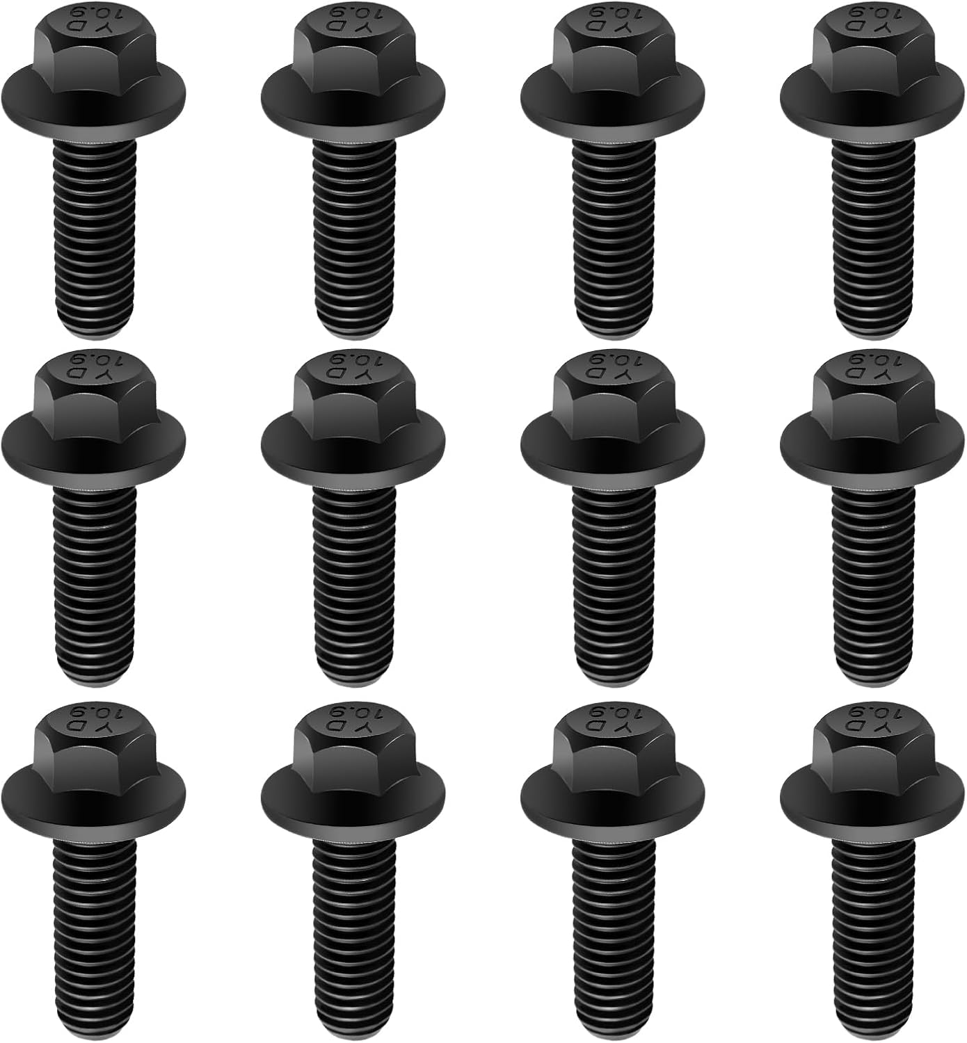 12PCS M8x1.25 Exhaust Manifold Bolts OEM#551696,Grade 10.9 LS Header Bolts Compatible with GM LS LT Series Pontiac Chevrolet,LS Exhaust Manifold Bolts Replacement Car Accessories