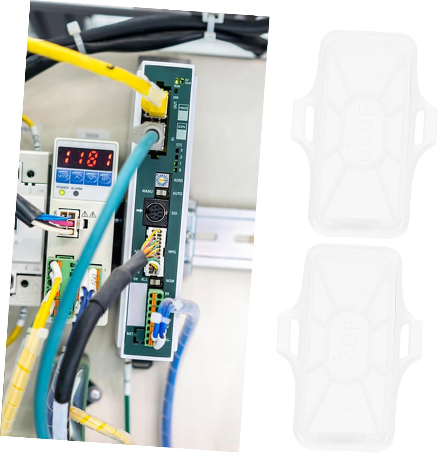 100pcs Plastic Cable Label Holders for Electrical Wire Identification