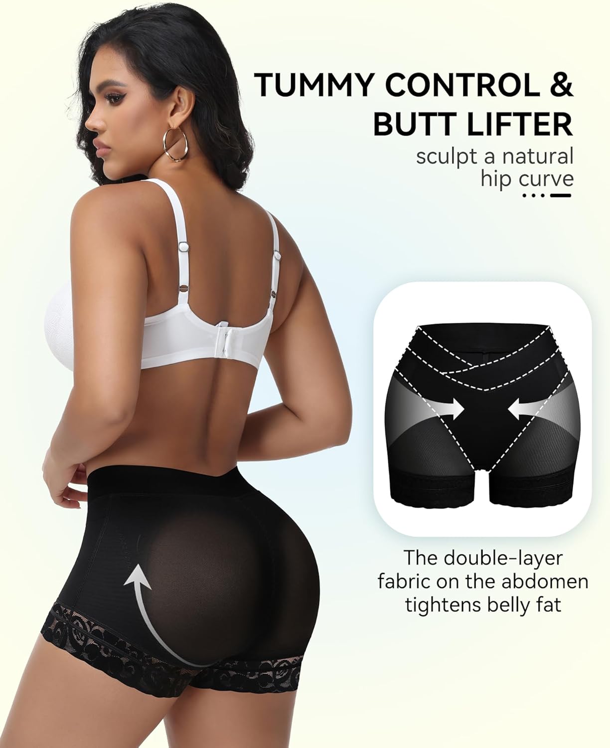 SHAPSHE Butt Lifting Panties Tummy Control Shapewear Shorts V Crossover Body Shaper Shorts Fajas Colombianas Moldeadoras