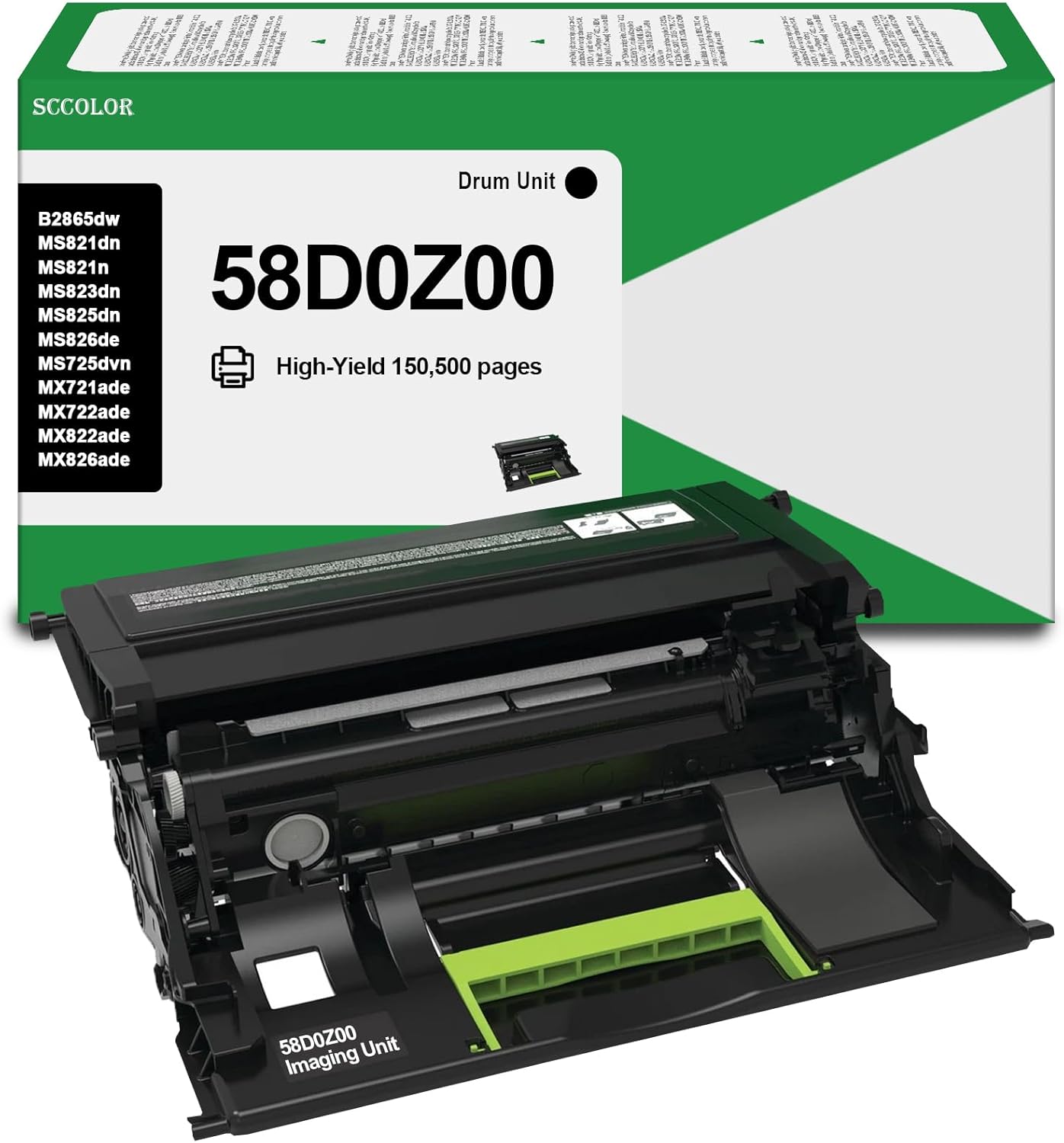 58D0Z00 Black Imaging Unit Compatible Lexmark 58D0Z00 Imaging Unit Replacement for Lexmark MS821dn MS821n MS823dn MS825dn MS826de B2865dw MS725dvn MX721ade MX722ade MX822ade MX826ade