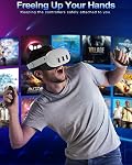 AMZDM Controller Grip for Meta Quest 3S Oculus Quest 3 VR Accessories Grips Cover for VR Touch Controllers Straps Silicone Covers Protector with Non-Slip Thumbstick Covers 1Pair Black