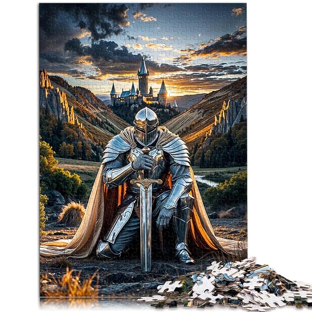 Foto 2 de 6 de Puzzles de 1000 Piezas para Adolescentes Caballero arrodillado Ante el Castillo Juguetes de Bricolaje…