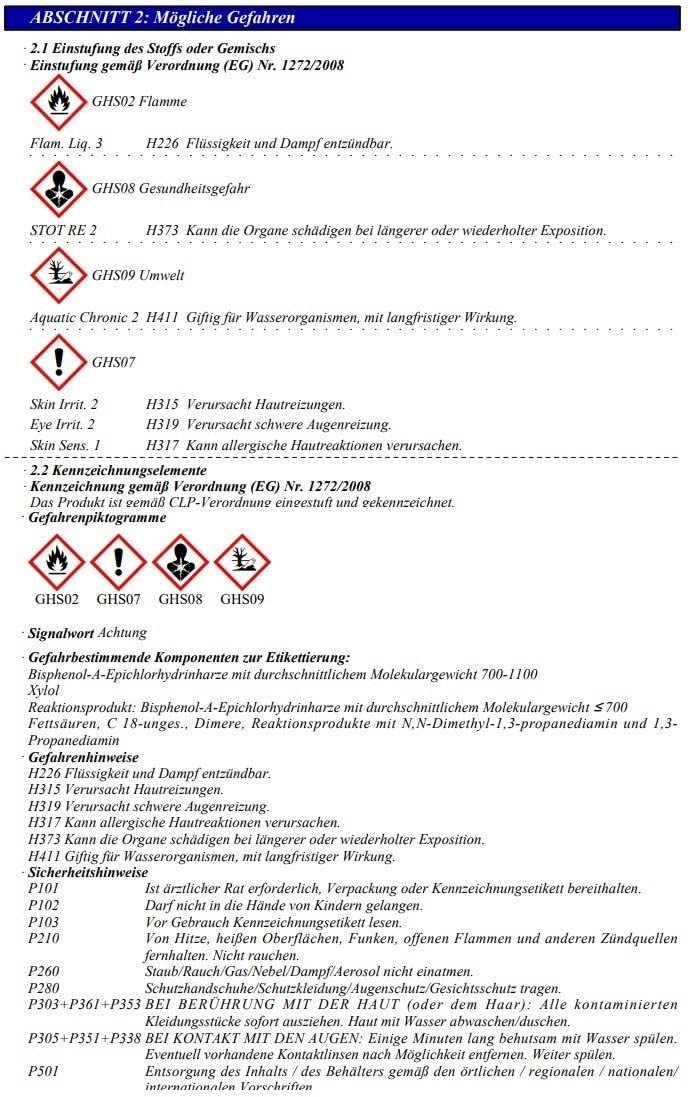 2,5L EP-Grundierfiller Füller + Härter + Verdünnung Unterlage LACKE EP für Epoxy Haftfestigkeit auf Stahl Aluminium