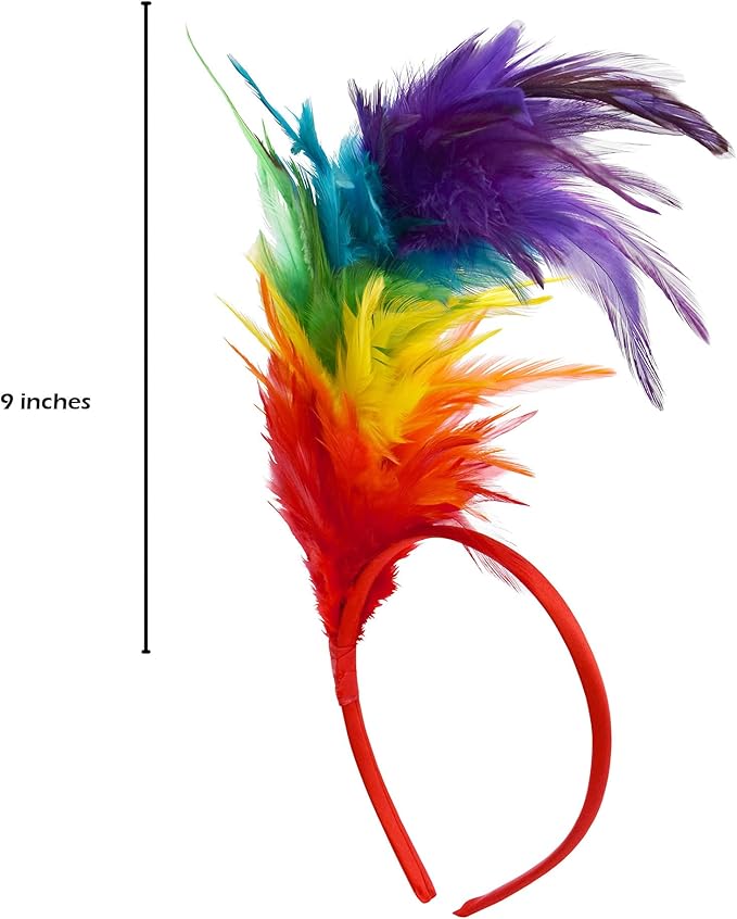 Diadema de plumas para mujer años 20 disfraz flapper miniatura 3