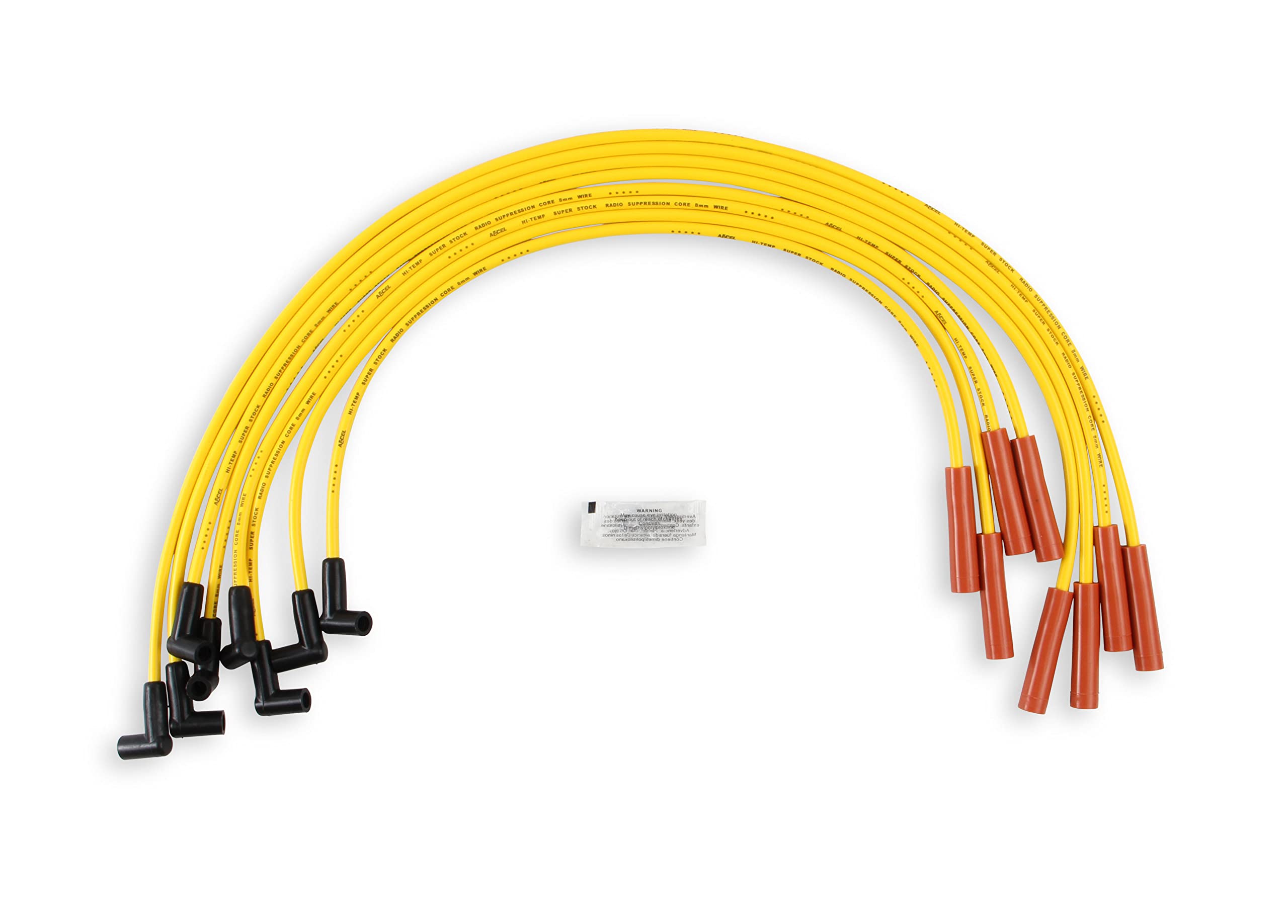 4053 Spark Plug Wire Set - Super Stock Graphite Core 8mm - Yellow
