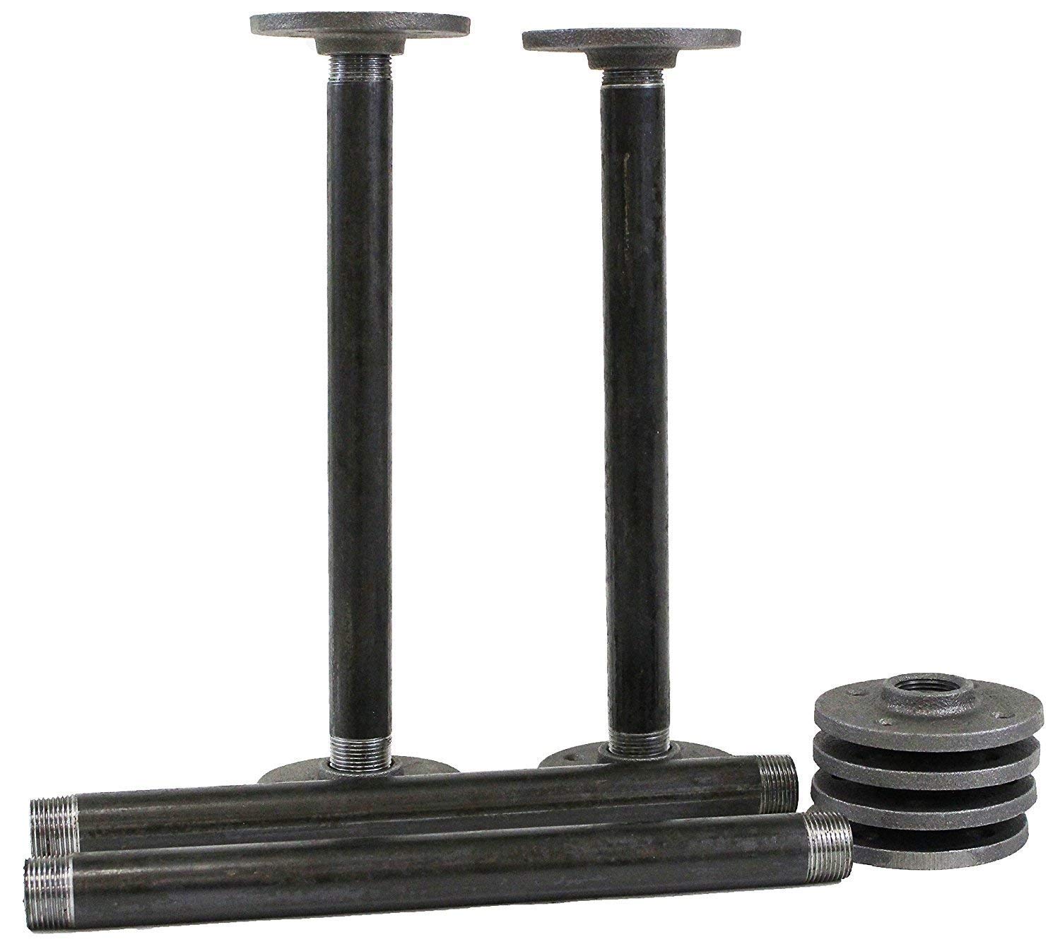 BUTIFULSIC 20pcs Cast Iron Decorative Flanges For Diy Shelving