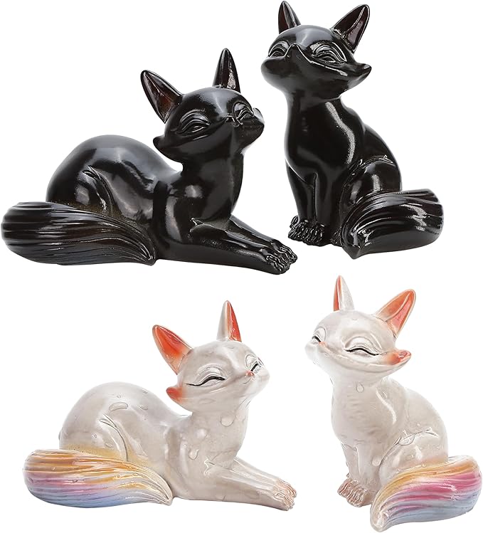 2PCS Color Changing Tea Pet Set, Handcrafted Resin Feng Shui Kungfu Lucky Tea Decoration Ornament for Gongfu Teahouse Teatable