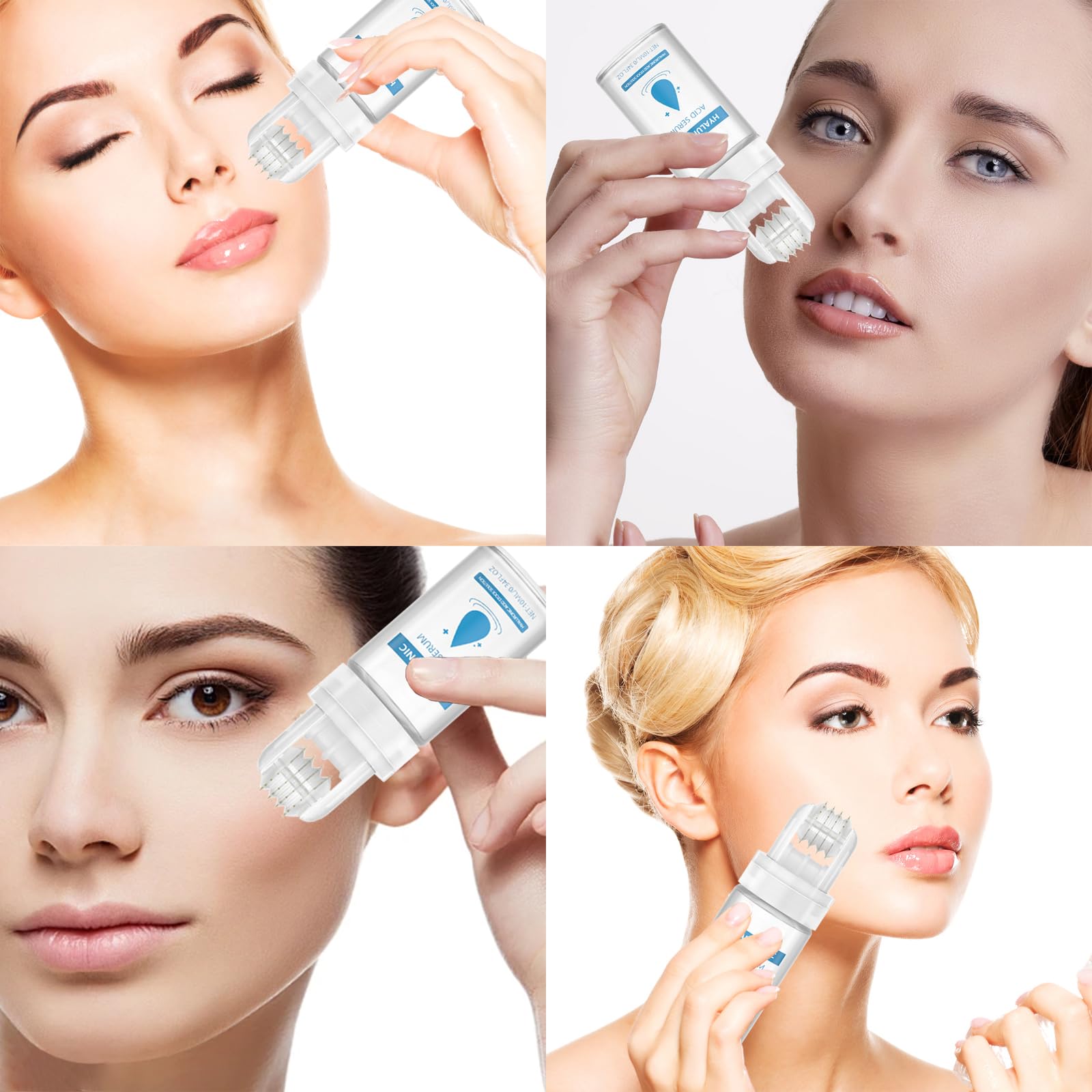 3 pezzi sistema di micro infusione per labbra, sistema di micro-infusione per viso Lip Fix Micro Infusion, sistema facciale con siero adatto per tutti i tipi di pelle, con 3 bottiglie di essenza e 1