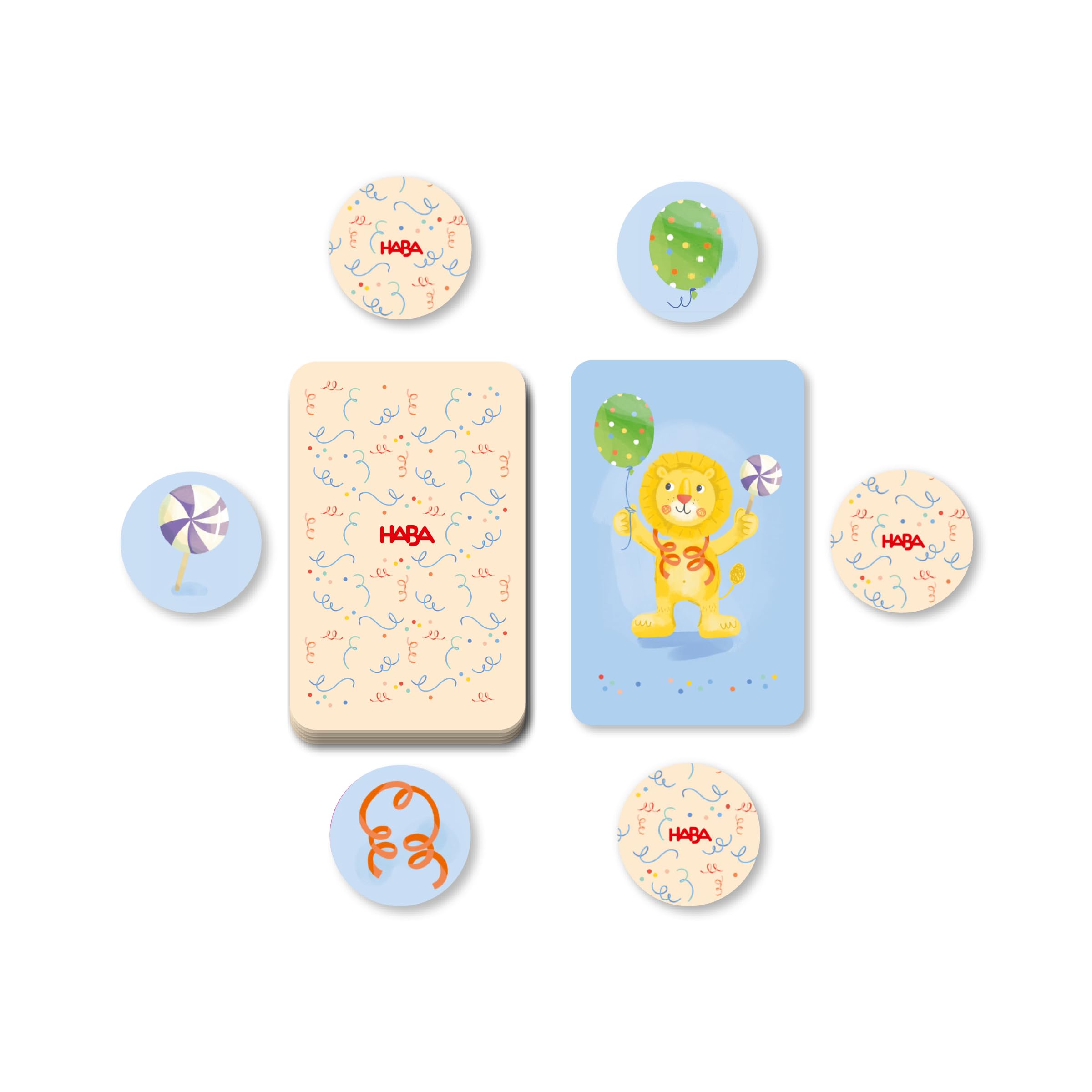 HABA 2012213002 - Mis Primeros Juegos – Party León, Primer Juego Infantil de Mesa de Memoria, de Viaje. Más 2 años