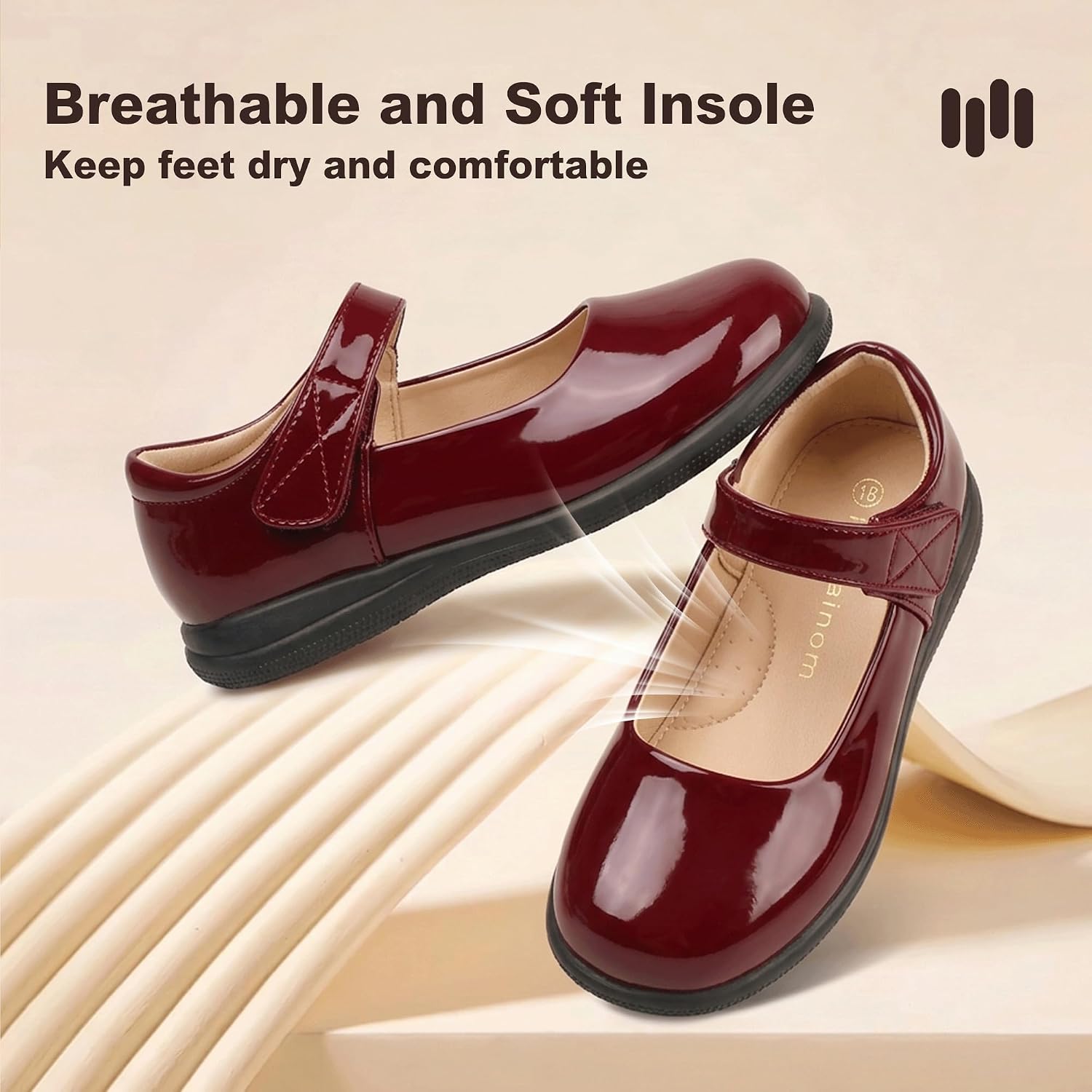 Hehainom Girls Mary Jane School Shoes Uniform Little Big Kids Dress Flats