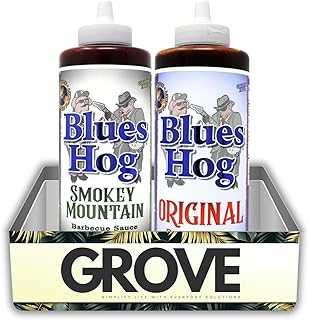 Blues Hog Smokey Mountain BBQ Sauce 24 oz Bundle with Grill Sauce – Sweet and Smoky Blend for Grilling, Roasting, and Dipping – Gift Set (2 Items)
