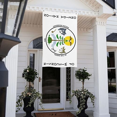 Miniatura 9 de Bandera de doble cara de la nación Oneida de Wisconsin de 3 x 5 pies, banderas para exteriores, banderas decorativas duraderas para patio,