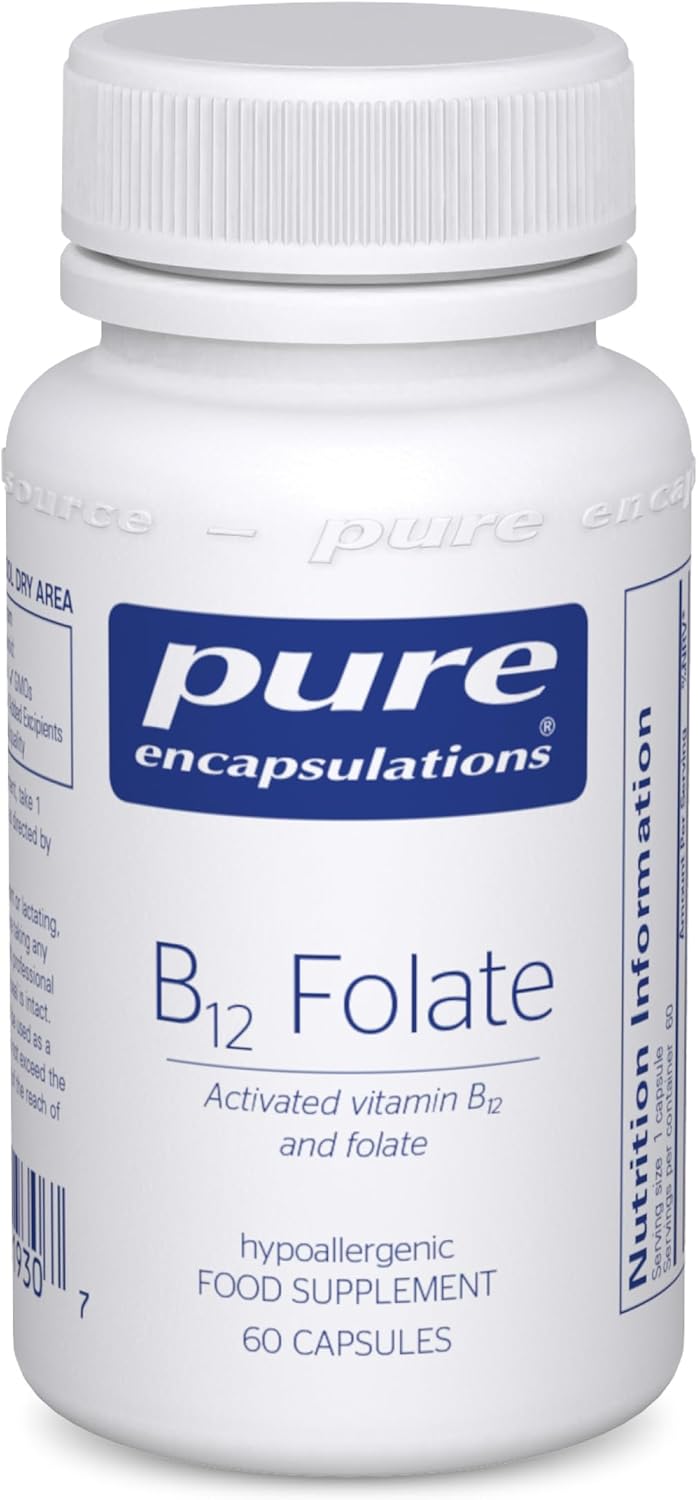 Pure Encapsulations Activated Vitamin B12 and Folate – Tiredness & Fatigue Supplement – 60 Capsules