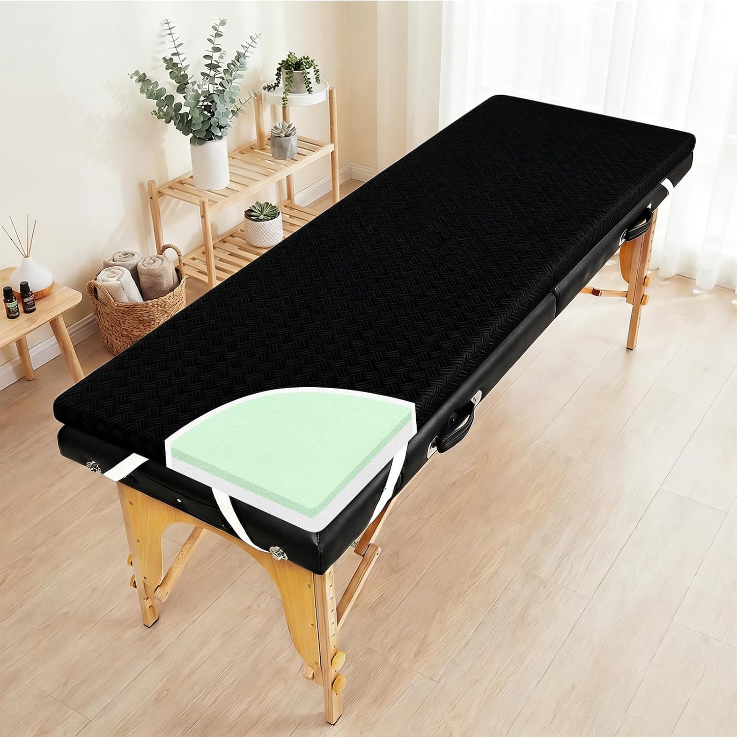 73x23.6x2 Inch Memory Foam Massage Table Topper,Esthetician Lash Bed Topper