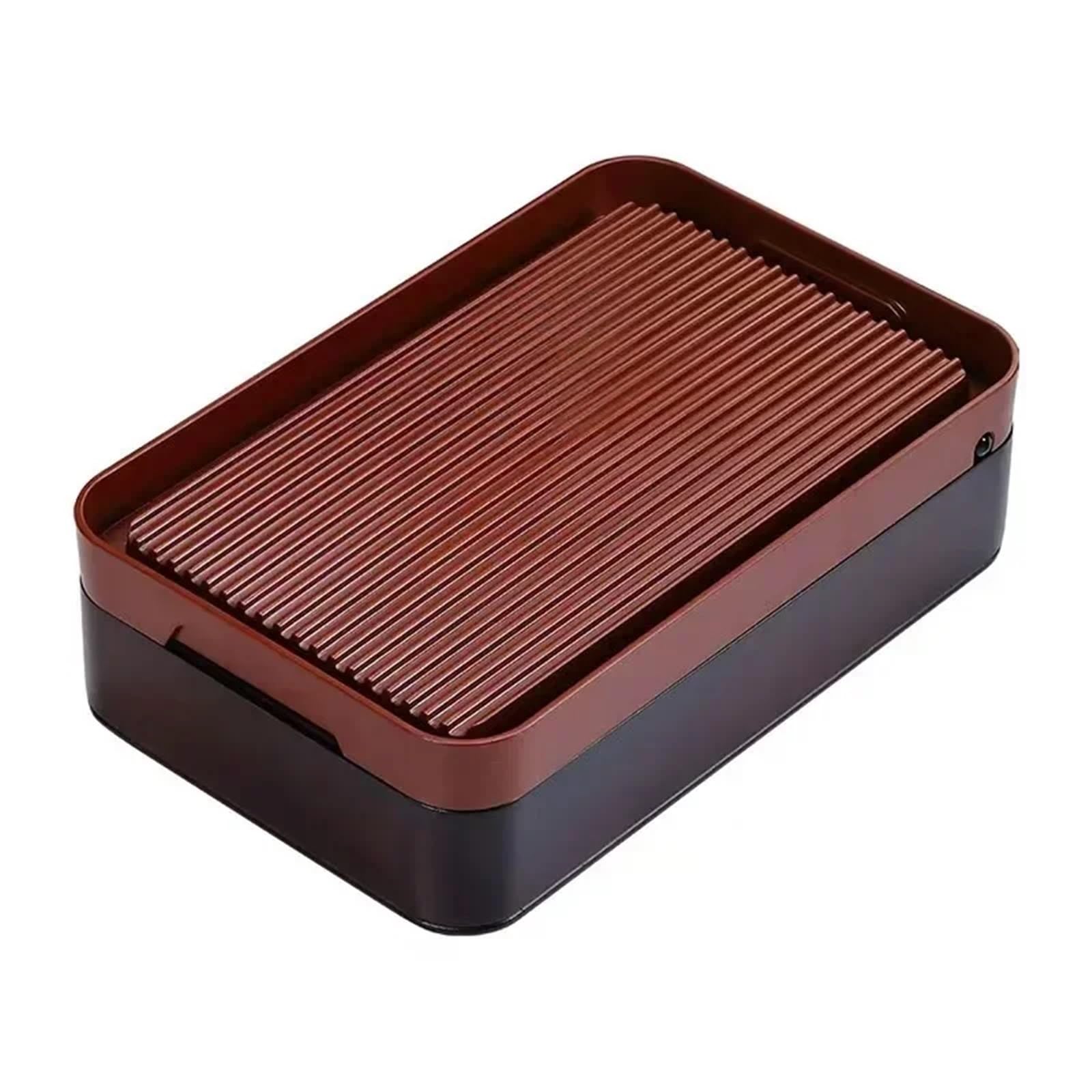 Bandeja China para té Kungfu, Bandeja de té de bambú Gongfu con Varios tamaños de cajón de Drenaje y Almacenamiento