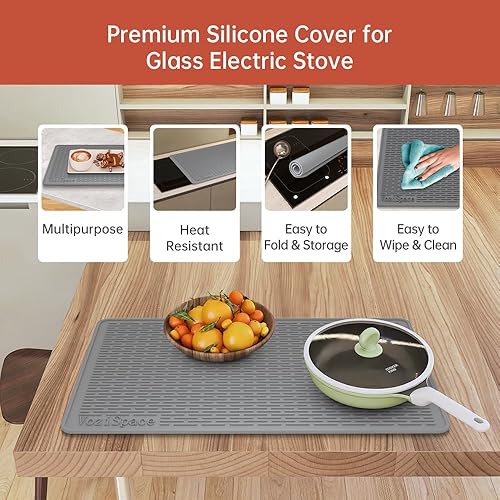 Miniatura 5 de Cubiertas protectoras de silicona para estufas planas eléctricas, cubiertas de cerámica resistentes al calor para estufas de vidrio eléctricas,