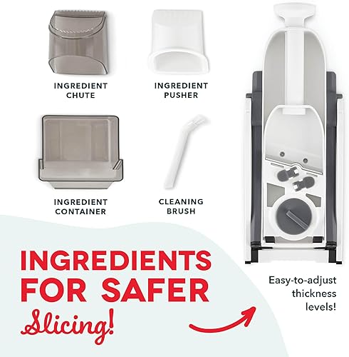 Miniatura 7 de DASH Safe Slice Mandoline for Vegetables, Meal Prep & More with 30+ Presets & Thickness Adjuster, Midnight Navy