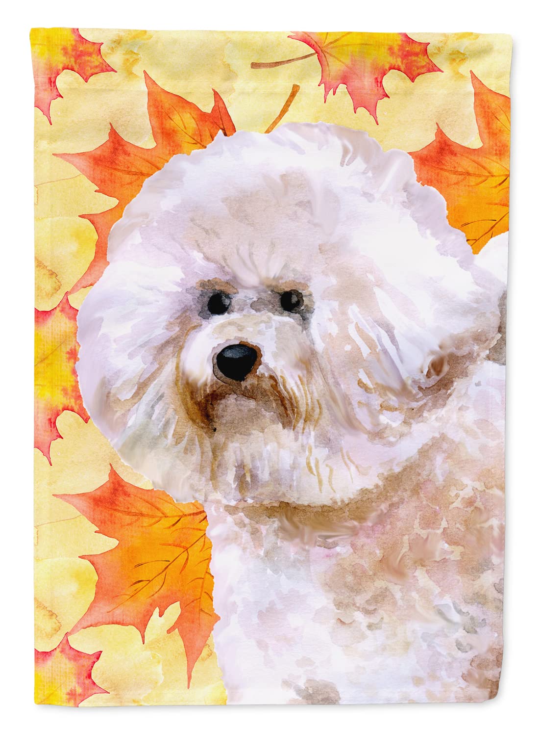 Drapeau Bichon Frisé #2 motif automne, une idée cadeau idéale pour les passionnés