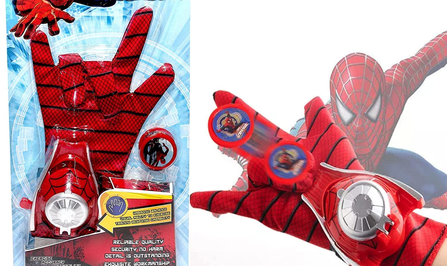 Dashuk Spiderman Gloves With Disc Launcher Web Shooter Spidermemn