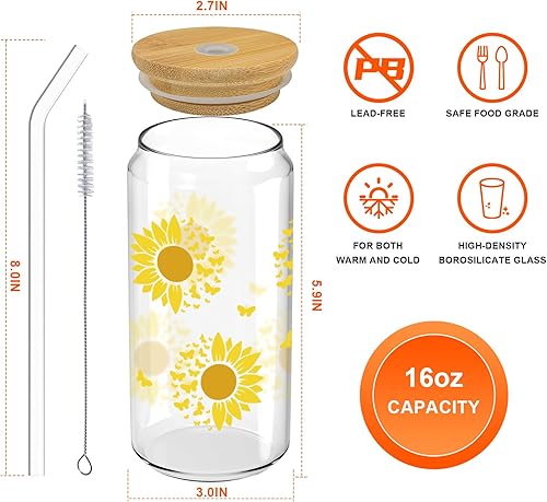 Miniatura 6 de Regalos de Navidad de girasoles, regalos de girasol para mujeres, regalo de sol, regalos de agradecimiento de girasol para mujeres, cumpleaños,