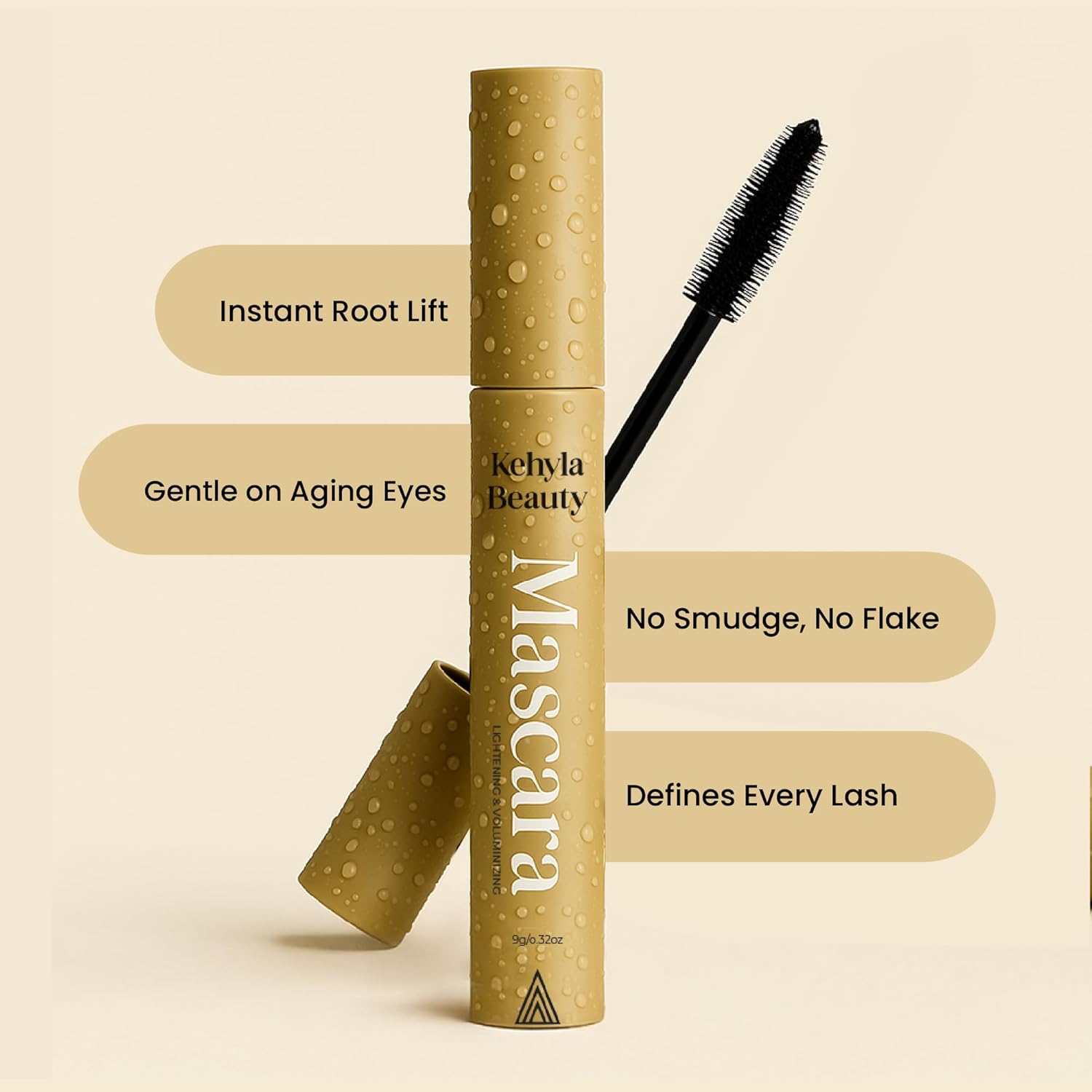 Kehyla Beauty™ Mascara for Older Women, Lengthening & Volumizing Lash Formula, Smudge-Proof Water-Resistant Long-Lasting Mascara with Soft Precision Brush for Fuller, Lifted Lashes (Black & Brown) - Image 4