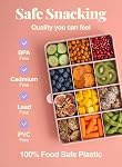 melii Snackle Box – 12-Compartment Divided Snack Container, BPA-Free Food Storage, Removable Dividers, Perfect for Kids Snacks, Arts & Crafts, Beads, and Kitchen Organization (Berry)