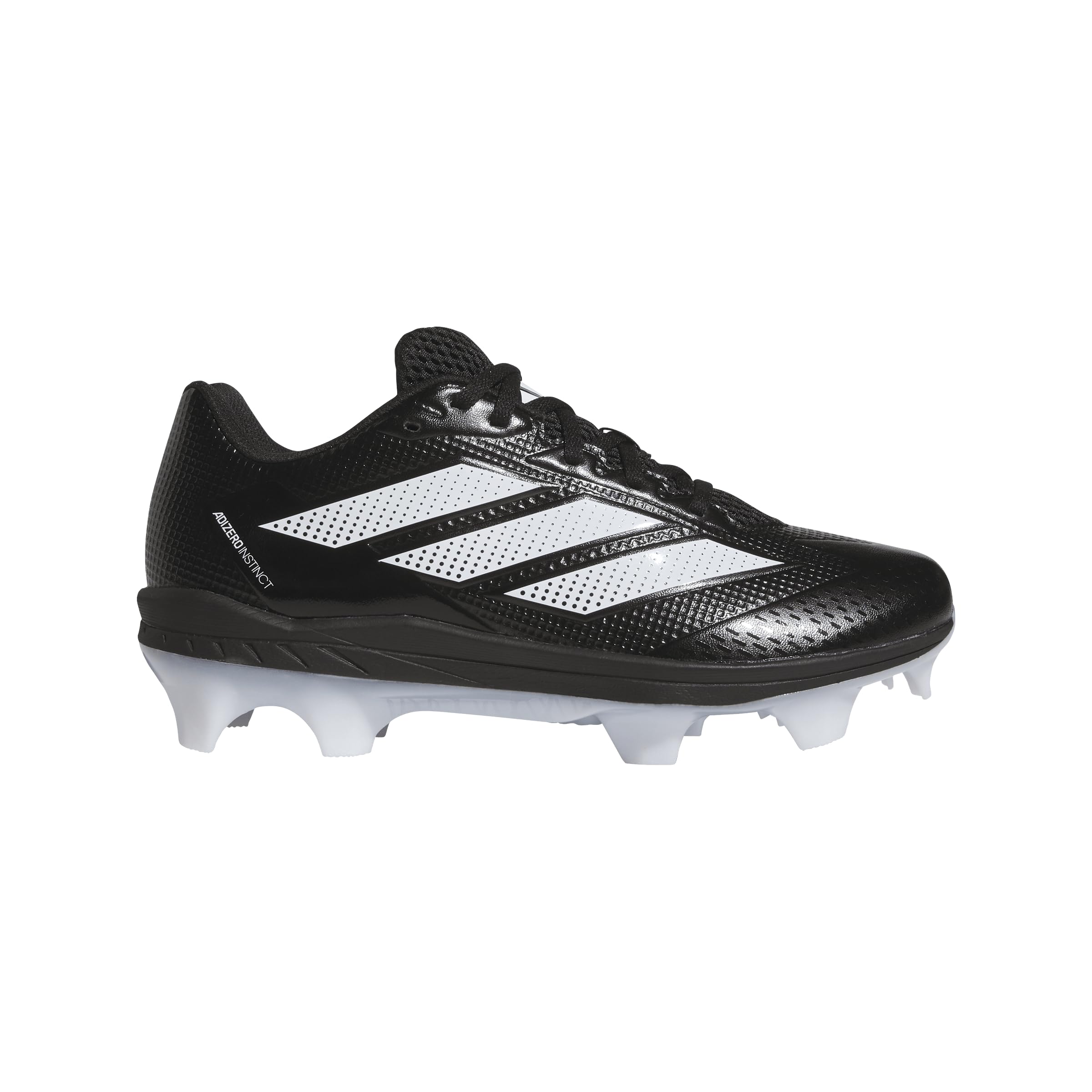 adidas Women's Adizero Instinct 2.0 TPU Softball Sneaker, Black/White/White, 8.5