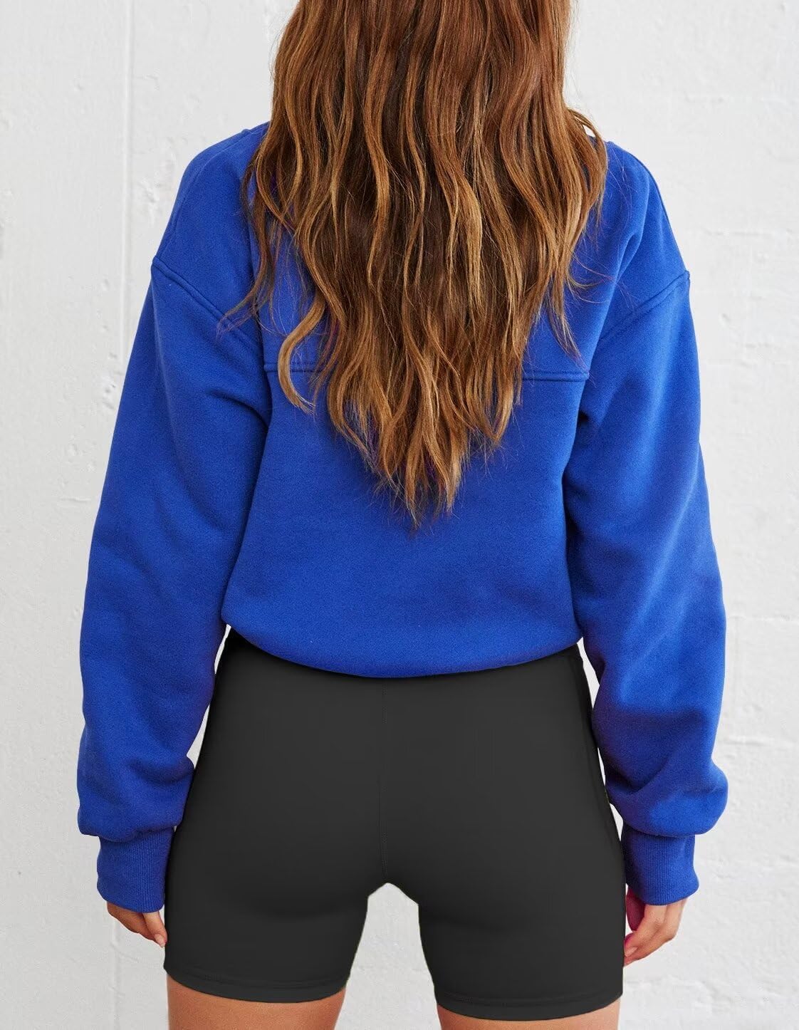 INFITTY Women's Half Zip Pullover Sweatshirts Quarter Zip Hoodies 2026 Long Sleeve Tops Fall Outfits Y2K Winter Clothes