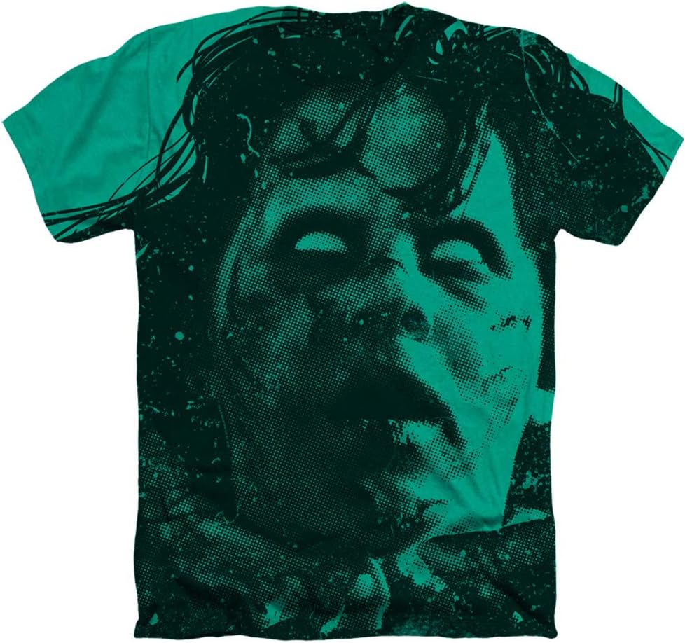 The Exorcist Regan Face Unisex Adult Sublimated Heather T Shirt for Men and Women