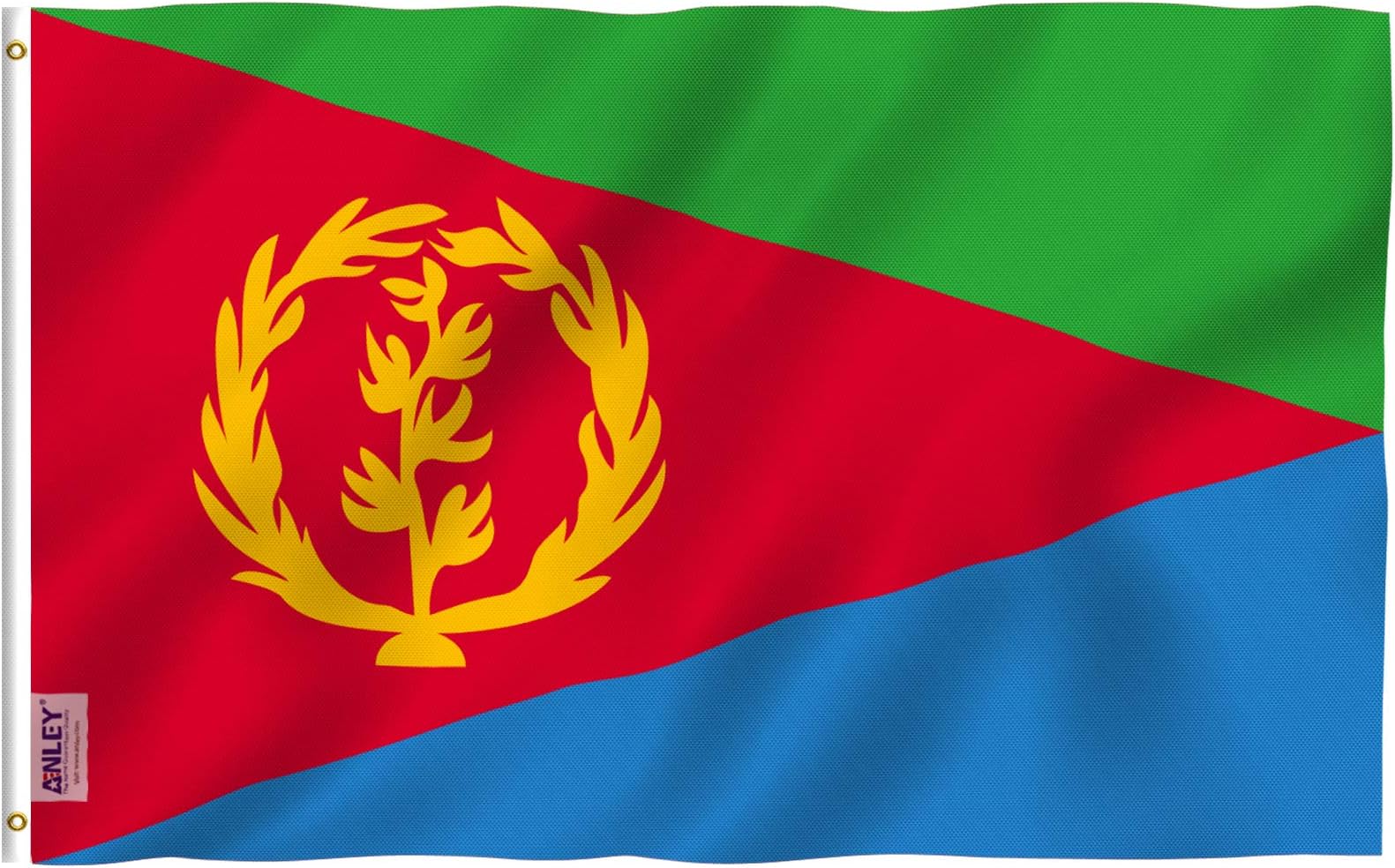 ANLEY Fly Breeze 3x5 Feet Eritrea flag - Vivid Color and UV Fade Resistant - Canvas Header and Double Stitched - Eritrean Flags Polyester with Brass Grommets 3 X 5 Ft