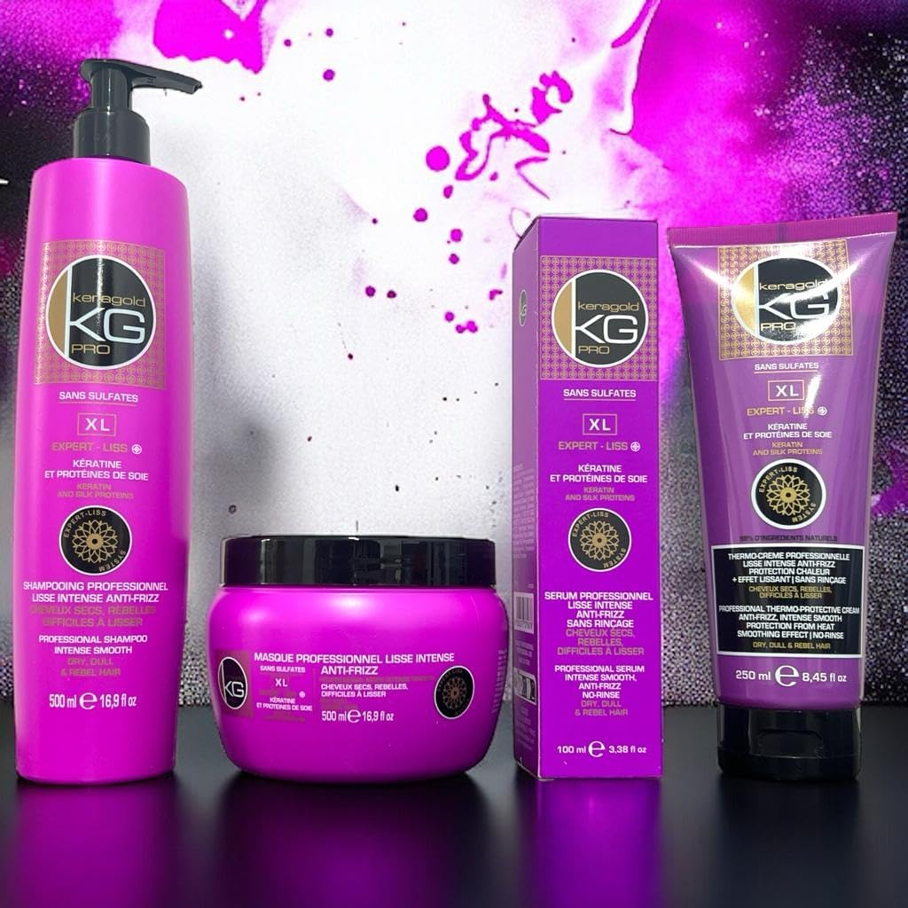 KeraGold Pack Anti-frizz Shampoing+ Masque 500ml | Tresse.tn KeraGold Pack Anti-frizz