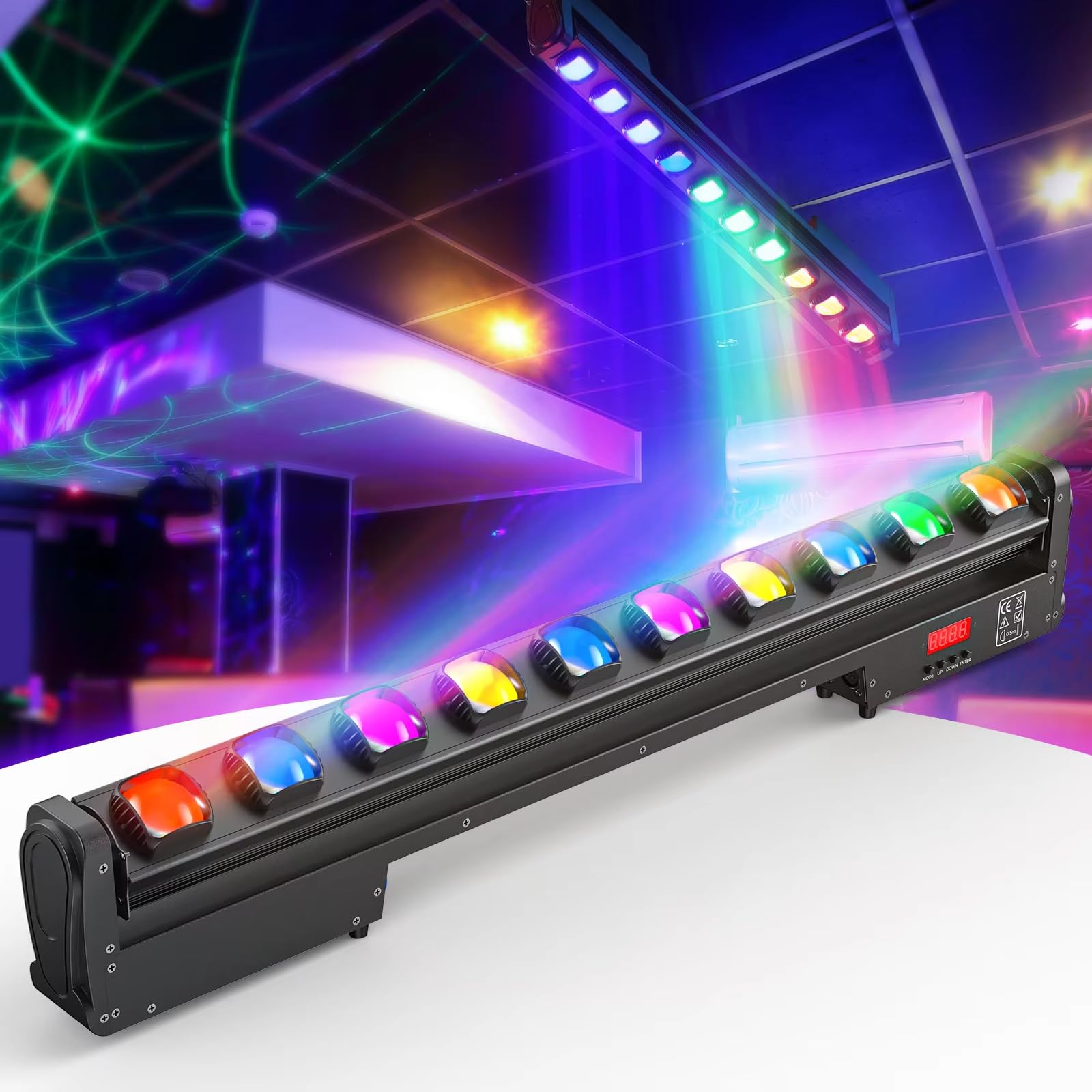 Barre lumineuse de lavage de scène à LED 10LED rotative DMX en aluminium