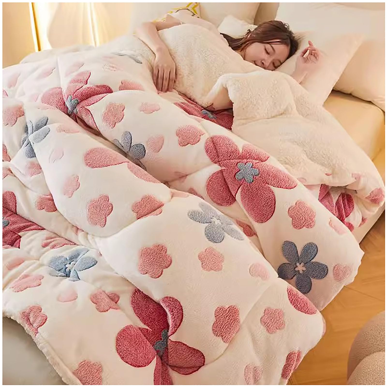 Manta edredón ZTGL para noches frías colcha acogedora de invierno para dormitorio familiar grande
