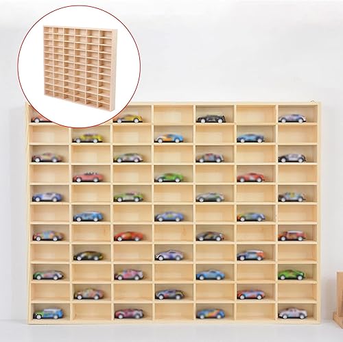 Miniatura 7 de Estante de exhibición de madera para automóvil, estante organizador de libros, almacenamiento, soporte de almacenamiento de juguetes para muñecas,