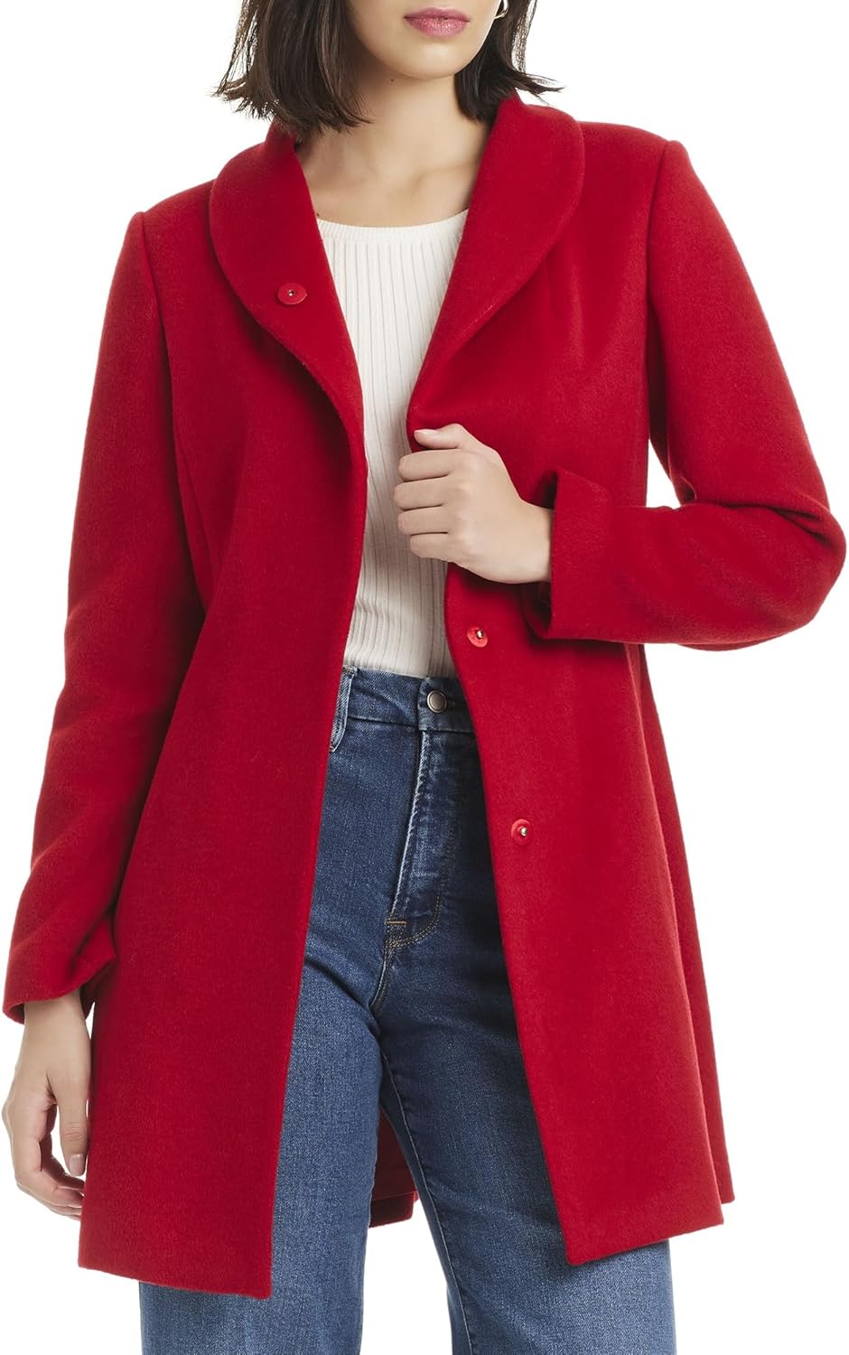 kate spade new york womens Fit and Flare Wool Dress Coat - Image 5