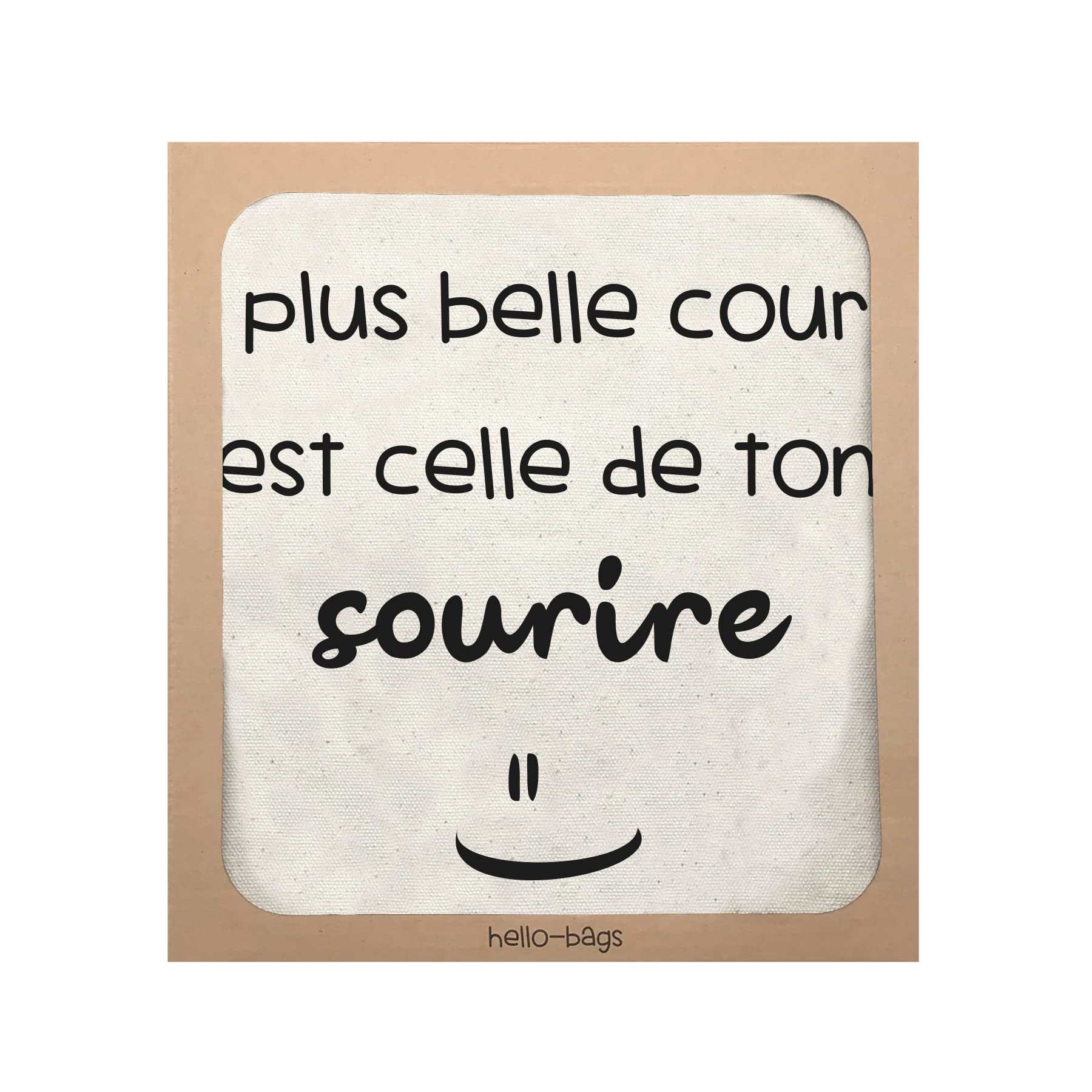 Hello-Bags Bn-003-laplusbelle Canvas Tote Bag with Zip Lining, Inner Pocket, Outer Material: 100% Cotton - Image 4