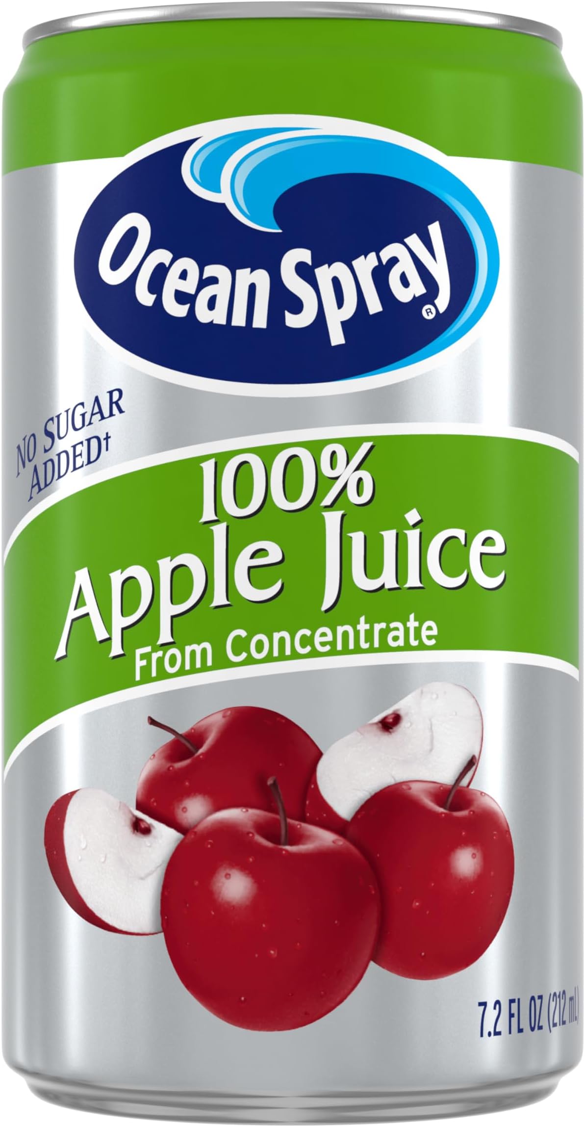 Ocean Spray 100% Apple Juice, 7.2 oz Cans (Pack of 24)