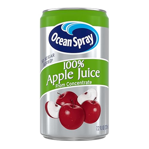 Ocean Spray 100% jugo de manzana, latas de 7.2 onzas (paquete de 24)