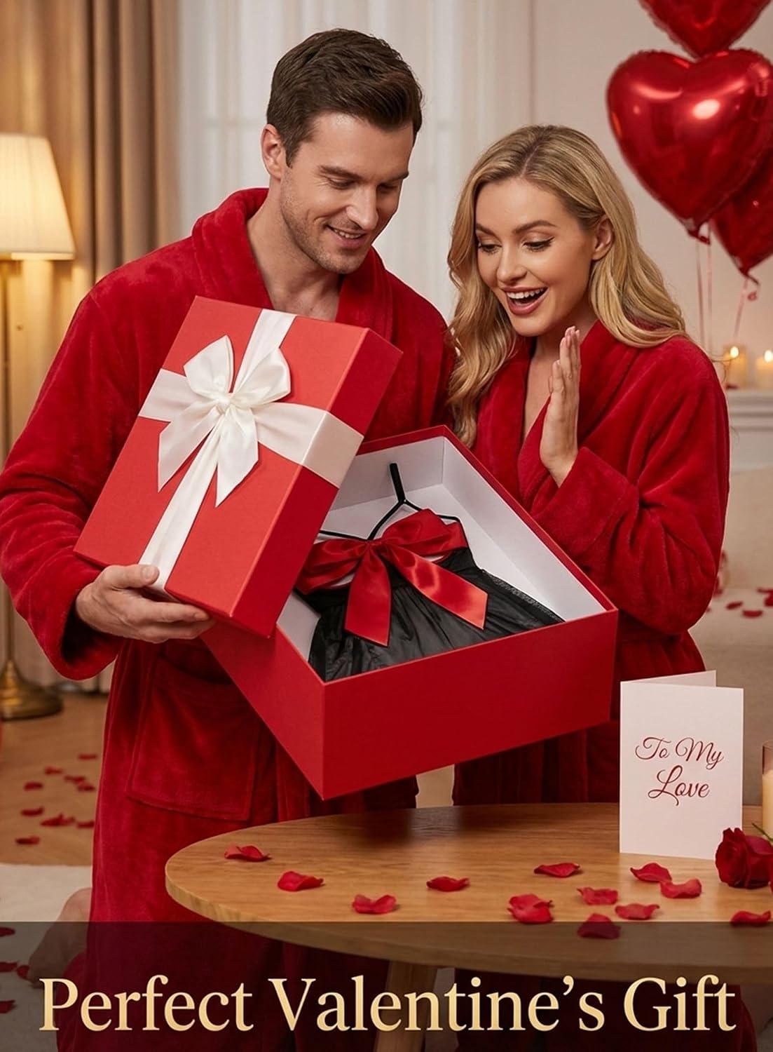 Ella Lust Unwrap Me Lingerie for Women - Sexy Plus Size Babydoll for Him Red Open Bow Teddy Outfit