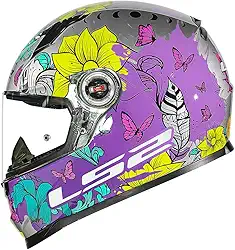 Capacete Ls2 FF358 Dreamcatcher Prata/Amarelo/Rosa